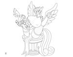  2016 absurd_res anthro badgerben big_breasts breasts cosplay equine female friendship_is_magic hi_res horn huge_breasts mammal my_little_pony overwatch princess_cadance_(mlp) solo symmetra_(overwatch) video_games winged_unicorn wings 