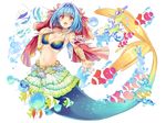  artist_request blue_hair breasts character_request fish full_body large_breasts looking_at_viewer mermaid monmusu_harem monster_girl navel open_mouth transparent_background water yellow_eyes 