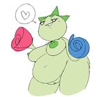  &lt;3 anthro areola belly big_breasts breasts female flora_fauna flower green_skin humanoid navel nintendo nipples not_furry nude overweight plant pok&eacute;mon pussy robbonp rose roselia simple_background slightly_chubby smile solo standing thick_thighs video_games white_background wide_hips 