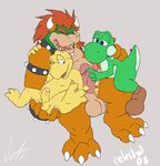  animated bowser celestial feet group group_sex koopa koopa_troopa male male/male mario_bros nintendo penis reptile scalie sethpup sex shell-less threesome turtle uncut video_games yoshi 