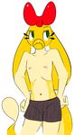  anthro boxers_(clothing) caterpie caterpija clothed clothing elpatrixf male nintendo nipples pok&eacute;mon simple_background solo topless underwear video_games 