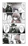  2girls braid check_translation child commentary_request edmond_dantes_(fate/grand_order) fate/grand_order fate_(series) florence_nightingale_(fate/grand_order) fujimaru_ritsuka_(female) hat multiple_girls pointing rori_chuushin scared shaded_face translation_request 