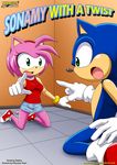  2012 :o amy_rose bbmbbf big_breasts breasts clothing comic cover cover_page female footwear gloves hairband hedgehog male mammal mobius_unleashed o_o palcomix palcomix_vip shirt shoes skirt sonic_(series) sonic_the_hedgehog text 