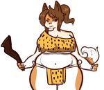  anthro big_breasts breasts canine clothing dog female hair mammal simple_background solo sovietcatparty stick 
