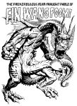 anthro big_penis claws dragon feet fin_fang_foom frill_(anatomy) genitals head_crest head_frill horn huge_penis humanoid_hands hyper hyper_genitalia hyper_penis male marvel monochrome penis scalie solo talons toes unknown_artist unusual_anatomy unusual_genitalia unusual_penis western_dragon