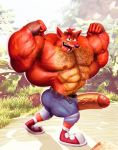  abs anthro armpit_hair bandicoot beach belt biceps big_butt big_penis body_hair butt chest_hair clothed clothing crash_bandicoot crash_bandicoot_(series) digital_media_(artwork) erection fingerless_gloves footwear fur gloves grass green_eyes hair hi_res humanoid_penis hyper hyper_muscles jeans legwear looking_at_viewer male mammal marsupial mezcal muscular muscular_male nipples open_mouth orange_fur outside pants pecs penis pubes seaside shoes shorts solo standing teeth thick_penis tongue tongue_out topless unzipped vein veiny_penis video_games 