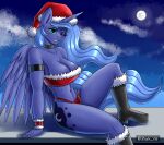 anthro biped breasts clothed clothing dandy_(artist) equid equine eyelashes female footwear friendship_is_magic hair hasbro hi_res horn mammal my_little_pony panties princess_luna_(mlp) pupils shoes smile topwear underwear winged_unicorn wings