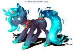  crystals equine fan_character female hooves horn ka-samy mammal my_little_pony nude simple_background solo standing unicorn white_background 