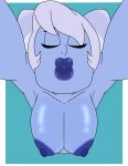 blue_body blue_skin breasts cartoon_network eyes_closed female gem_(species) hi_res high-angle_view holly_blue_agate humanoid kissing kissing_pov lipstick makeup solo spicyl0bster steven_universe