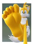 3d_(artwork) alpha_channel barefoot blue_eyes canid canine digital_media_(artwork) feet feetymcfoot foot_focus fox hi_res male mammal miles_prower sega soles solo sonic_the_hedgehog_(series) toes yellow_body