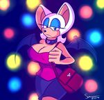  2014 anthro bat big_breasts breasts cleavage clothed clothing female mammal rouge_the_bat solo sonic_(series) supersonicrulaa 