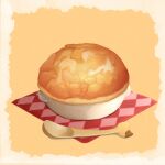  food food_focus highres napkin no_humans original pie pot_pie scopedog_12 spoon still_life wooden_spoon 