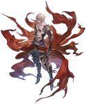  1boy armored_boots belt blonde_hair blue_eyes boots full_body gauntlets granblue_fantasy high_heel_boots high_heels highres lucilius_(granblue_fantasy) male_focus official_art short_hair solo transparent_background 