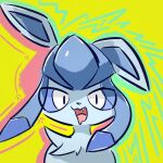 bodily_fluids drooling eeveelution female feral generation_4_pokemon glaceon hi_res nintendo pokemon pokemon_(species) ram_g_thunder saliva solo teeth tongue