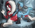  anal anal_penetration balls dacad duo male male/male midnight_lycanroc nintendo penetration pok&eacute;mon riolu video_games 