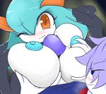  big_breasts big_penis blue_nipples blush breast_fondling breast_grab breast_squeeze breasts duo female fondling hand_on_breast huge_breasts kirlia male male/female nintendo nipples one_eye_closed penis pok&eacute;mon rui_(sugaru) sex sugaru titfuck video_games xen 