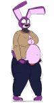 2020 3_toes 4_fingers 5:9 :t aliasing alpha_channel animatronic anthro barefoot belly big_belly big_breasts big_nose biped black_eyebrows black_eyelashes blue_bottomwear blue_clothing blue_jeans blue_pants bonnie_(fnaf) bottomwear breasts brown_clothing brown_shirt brown_topwear button_(fastener) clothed clothed_anthro clothed_female clothing colored corrugated_neck corrugation countershade_face countershade_feet countershade_tail countershade_torso countershading crossgender denim denim_bottomwear denim_clothing digital_drawing_(artwork) digital_media_(artwork) dressing exposed_endoskeleton eyebrows eyelashes feet female female_anthro fingers five_nights_at_freddy&#039;s front_view full-length_portrait fur grey_neck hatching huge_breasts jeans knock-kneed lagomorph leporid machine mammal mouth_closed mtf_crossgender navel no_pupils obese obese_anthro obese_female outline overweight overweight_anthro overweight_female panties pants pockets portrait purple_body purple_countershading purple_ears purple_fur purple_inner_ear purple_nose purple_tail rabbit rabbit_ears red_clothing red_eyes red_panties red_underwear robot scottgames scut_tail shirt short_tail simple_background solo standing straining_buttons tail thatoneaceguy thick_thighs toes topwear transparent_background unbuttoned unbuttoned_jeans unbuttoned_pants underwear wardrobe_malfunction white_outline