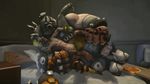  2boys anal animated animated_gif bed erection fat food gloves huge_penis junkrat_(overwatch) leg_lift lying male_focus mask multiple_boys overwatch penis pizza roadhog_(overwatch) sex size_difference source_filmmaker tattoo yaoi 