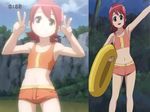  bikini midriff multiple_views navel rockman rockman_exe sakurai_meiru screencap swimsuit 