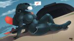 &lt;3 aircraft anthro black_body cloud eyeless female hangar happy havoc63 leaning leaning_back living_aircraft living_machine living_vehicle machine nippleless relaxing runway sitting smile solo spacecraft vehicle white_snout wings