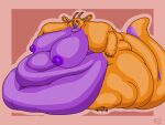 2018 3_toes 4:3 4_fingers alien antennae_(anatomy) anthro areola batspid2 belly big_belly big_breasts big_nipples biped black_eyelashes blue_sclera breasts brown_eyelids cel_shading claws digital_drawing_(artwork) digital_media_(artwork) eyelids feet female fingers flabby_arms front_view full-length_portrait glistening glistening_eyes huge_breasts huge_thighs hyper hyper_belly hyper_breasts hyper_hips hyper_thighs long_ears love_handles markings morbidly_obese morbidly_obese_anthro morbidly_obese_female multicolored_body multicolored_skin nipple_piercing nipples nude nude_anthro nude_female obese obese_anthro obese_female orange_body orange_skin overweight overweight_anthro overweight_female piercing portrait puffy_areola purple_areola purple_body purple_claws purple_nipples purple_skin red_eyes shaded signature silla simple_background smile standing tail tail_markings thick_thighs three-quarter_view toe_claws toes two_tone_body two_tone_skin
