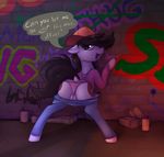  clothing dialogue equine fan_character horse kathy mammal marsminer my_little_pony panties pony pussy solo underwear 
