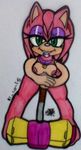  amy_rose blancathewolfdog blancathewolfdog_(artist) breasts erect_nipples female green_eyes hammer looking_at_viewer mammal nipples nude smile solo sonic_(series) tools 