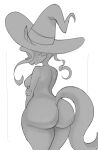 2024 4_fingers anthro big_breasts big_butt bimm biped bottom_heavy breasts butt cheek_tuft clothing curled_hair dbaru digital_drawing_(artwork) digital_media_(artwork) domestic_cat ear_piercing ear_stud ears_through_headwear faceless_anthro faceless_character faceless_female facial_tuft felid feline felis female fingers fur fur_tuft greyscale hair hand_on_arm hand_on_own_arm hat hat_only headgear headgear_only headwear headwear_only hi_res holding_arm huge_butt humanoid_hands legs_together long_hair mammal mighty_magiswords monochrome mostly_nude mostly_nude_anthro mostly_nude_female piercing portrait prick_ears side_boob snout solo standing tail textless thick_thighs three-quarter_portrait three-quarter_view tuft whiskers witch_hat witch_hat_only