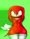  anthro areola breasts crossgender echidna erect_nipples female jaynatorburudragon knuckles_the_echidna mammal monotreme nipples pussy solo sonic_(series) 