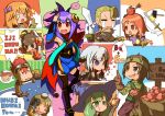  &gt;_&lt; 3boys 6+girls acolyte_(ragnarok_online) animal_ears apple apple_on_head archer_(ragnarok_online) arrow_through_apple asymmetrical_bangs bag biretta black_gloves black_sash black_thighhighs black_wings blonde_hair blue_eyes blue_hat blush_stickers bow bowtie broken broken_sword broken_weapon brown_eyes brown_gloves brown_hair brown_jacket bug capelet cat_ears closed_eyes closed_mouth commentary_request cowboy_shot crescent crescent_hair_ornament crying eating fake_animal_ears flying_sweatdrops food fruit full_body gloves goggles goggles_on_head green_eyes green_hair green_headband green_shirt grey_capelet grey_hair gunslinger_(ragnarok_online) hair_between_eyes hair_bow hair_ornament hat head_wings headband highres holding holding_food holding_fruit holding_stick holding_sword holding_weapon index_finger_raised jacket kunihiro long_bangs long_hair looking_at_another looking_at_viewer mage_(ragnarok_online) medium_bangs medium_hair merchant_(ragnarok_online) multiple_boys multiple_girls muneate ninja ninja_(ragnarok_online) o_o obi open_mouth orange_eyes orange_hair poring purple_bow purple_hair purple_shirt ragnarok_online red_apple red_bow red_bowtie red_eyes red_hair red_scarf sack sash scared scarf shirt short_hair short_sleeves slime_(creature) smile spider spiked_hair stick streaming_tears sword swordsman_(ragnarok_online) taekwon_(ragnarok_online) tears thief_(ragnarok_online) thighhighs v-shaped_eyebrows weapon wings witch_hat 