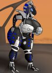  4_fingers anthro big_breasts big_butt bionicle black_body blue_eyes boots breasts butt claws clothing curvy_female curvy_figure cybernetics detailed_background female fingers footwear front_view grey_body hair hand_on_hip hi_res high_heeled_boots high_heels huge_breasts huge_butt huge_thighs humanoid lego legwear long_hair machine mantrinrus not_furry robot robot_humanoid roodaka seductive shadow small_waist solo standing thick_thighs vortixx wide_hips 