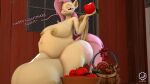  16:9 3d_(artwork) 4k absurd_res anthro anthrofied apple balls belly big_balls big_breasts breasts cock_transformation digital_media_(artwork) english_text equid equine female flutterbat_(mlp) fluttershy_(mlp) food friendship_is_magic fruit genitals gynomorph gynomorph/female hair hasbro hi_res huge_balls hyper hyper_balls hyper_genitalia intersex intersex/female lucy_moon mammal my_little_pony nipples nude penetration penis plant solo tail text transformation widescreen 