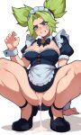  absurdres ai-generated bad_source cum cum_in_pussy cum_on_body embarrassed highres league_of_legends maid raredones self-upload spread_legs zeri_(league_of_legends) 