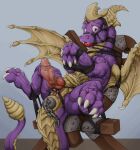  absurd_res activision ball_gag bdsm bondage bound buttplug chained_buttplug erection feral gag genitals hi_res knot male membrane_(anatomy) membranous_wings muscular muscular_male penis plug_(sex_toy) purple_eyes sex_toy solo spread_legs spreading spyro spyro_the_dragon stretched_anus tochka vein veiny_penis wings 