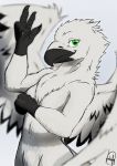  absurd_res anthro avian bottomless claws clothed clothing feathers female hi_res kadesfy looking_at_viewer pose talons 