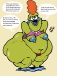 amphibian angry_eyes annoyed anthro armpit_hair bev_bighead big_butt body_hair butt dialogue dickergazer english_text female frog hi_res huge_butt mature_anthro mature_female nickelodeon overweight overweight_anthro overweight_female pubes rocko&#039;s_modern_life solo solo_focus speech_bubble text thick_thighs toad_(frog)