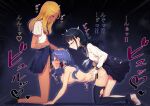  1girl 2boys all_fours amasaki_ryouko bar_censor black_hair black_pantyhose black_socks blonde_hair blue_hair blue_sailor_collar blue_skirt blush breasts censored closed_eyes clothed_sex clothes_lift commission cracklecradle crossdressing cum cum_in_mouth cum_in_pussy doggystyle ejaculation emphasis_lines fellatio group_sex gyaruo hands_on_another&#039;s_waist hokuro_ryuuseigun josou_seme large_breasts lifted_by_self long_hair mmf_threesome motion_blur multiple_boys neckerchief nipples open_mouth oral otoko_no_ko pantyhose penis pixiv_commission pleated_skirt pussy_juice sailor_collar school_uniform serafuku sex shirt shirt_tucked_in skirt skirt_lift smile socks spitroast steaming_body sweat testicles threesome torn_clothes torn_pantyhose translation_request vaginal white_neckerchief white_shirt white_socks x-ray 