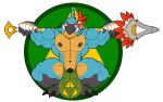 2024 abs anthro avian barefoot barely_contained breath_of_the_wild bulge clothed clothing darius_leodragon feet genitals hi_res kass_(tloz) looking_at_viewer male muscular muscular_anthro muscular_male navel nintendo nipples pecs penis penis_base rito solo the_legend_of_zelda topless underwear