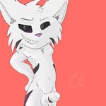  2016 absurd_res balls bedroom_eyes big_ears big_eyes big_head black_fur black_markings black_nipples black_sclera cheek_tuft chest_tuft colored cute digital_drawing_(artwork) digital_media_(artwork) erection eyebrows fan_character fluffy fluffy_ears front_view fur grin half-closed_eyes head_tuft hi_res humanoid_penis inner_ear_fluff league_of_legends light looking_at_viewer male mammal markings multicolored_fur navel nipples nude pecs penis pink_nose pinup portrait pose pubes quiet_(yordle) red_background riot_games scarefish seductive shaded sharp_teeth signature simple_background slim smile solo standing teeth thick_penis three-quarter_portrait toony tuft two_tone_fur uncut vein veiny_penis video_games white_balls white_eyes white_fur white_penis yordle 