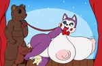  2016 animatronic anthro balls big_balls big_breasts bow_tie breasts cindy_(fnac) cum cum_inflation cum_inside digital_media_(artwork) duo excessive_cum fangs feline female five_nights_at_candy&#039;s five_nights_at_freddy&#039;s huge_breasts hyper hyper_breasts inflation machine male male/female mammal mr.under nipples open_mouth penetration penis rat_(fnac) robot sex smile stage tongue tongue_out video_games voluptuous 