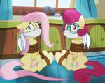  2016 bdsm bondage bound cloth_gag daughter duo equine female feral fluttershy_(mlp) friendship_is_magic gag hair jewelry mammal mother mother_and_daughter mrs_shy_(mlp) my_little_pony necklace parent pegasus piercing pink_hair purple_hair radiantrealm rope rope_bondage wings 