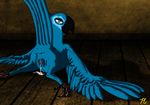  avian bird jewel_(rio) macaw parrot pussy rio solo wings 