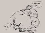  bear belly belly_overhang blush canine galvinwolf male male/male mammal moobs obese overweight size_difference 