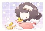  bathing bubble no_humans rio_(rio_01) rubber_duck shishiou_no_mofumofu touken_ranbu towel towel_on_head tub 