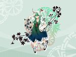  ex-keine highres horns kamishirasawa_keine long_hair multicolored_hair ribbon shimanaka_arihito solo touhou wallpaper 