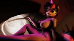  2016 3d_(artwork) anthro anthrofied areola bed bedroom big_breasts book breasts cutie_mark digital_media_(artwork) equine eyebrows eyewear friendship_is_magic glasses horn horse inside ipwnd magic mammal moon moon_light my_little_pony navel night nipples nude pony reading smile solo source_filmmaker star teeth twilight_sparkle_(mlp) unicorn 