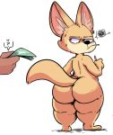  anthro big_butt butt canine cigarette disney elchilenito fennec finnick fox mammal money nude obese overweight thick_thighs zootopia 