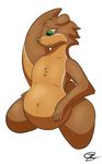  aaliyah_(oc) j5furry mammal mustelid otter piercing pregnant solo 