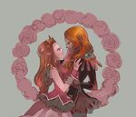  blue_eyes brown_hair cosplay dress himemiya_anthy himemiya_anthy_(cosplay) long_hair midna midna_(true) multiple_girls open_mouth orange_hair pointy_ears princess_zelda shoujo_kakumei_utena skirt tenjou_utena tenjou_utena_(cosplay) the_legend_of_zelda the_legend_of_zelda:_twilight_princess tiara yuri 