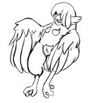  avian beard bearded_lady facial_hair feathers female harpy jellymouse wings young 